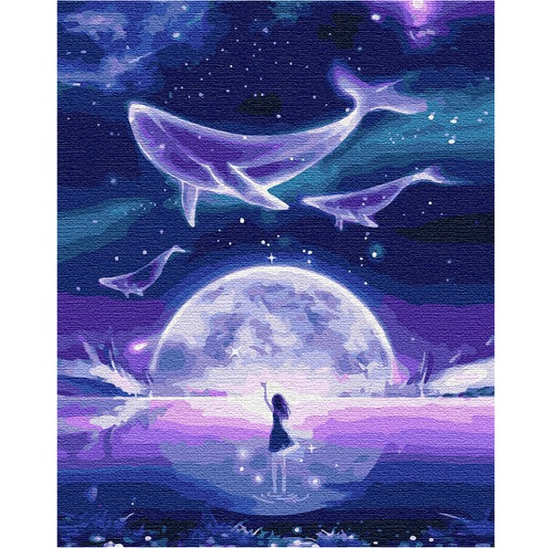  플레이어바웃 DIY 명화 그리기 세트 40 x 50 cm, 고래의 꿈 