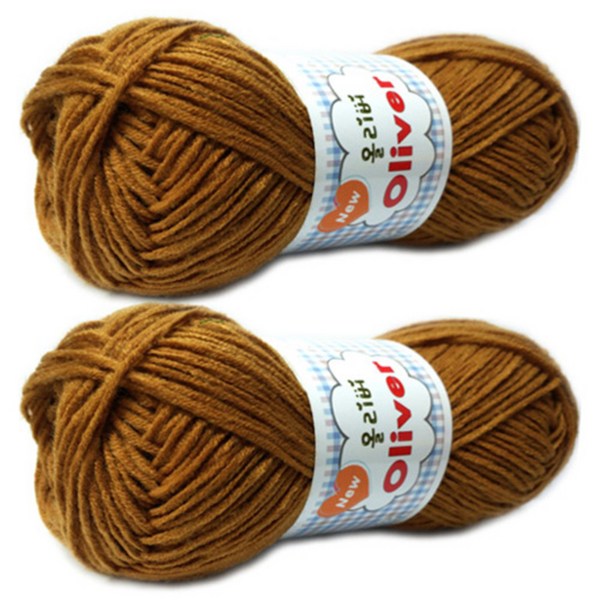  행복뜨기 올리버 뜨개실 2p, 563 갈색, 2개 