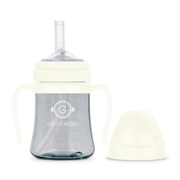 그로미미 PPSU 다크시리즈 빨대컵, 화이트, 1개, 200ml