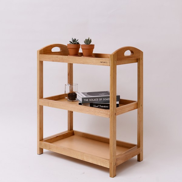 아이코닉하우스 레인 원목 3단 선반, 혼합색상