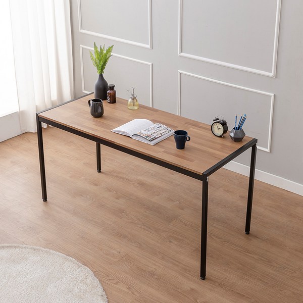  보노 철제프레임 1400 책상 YJ-P80, 멀바우 