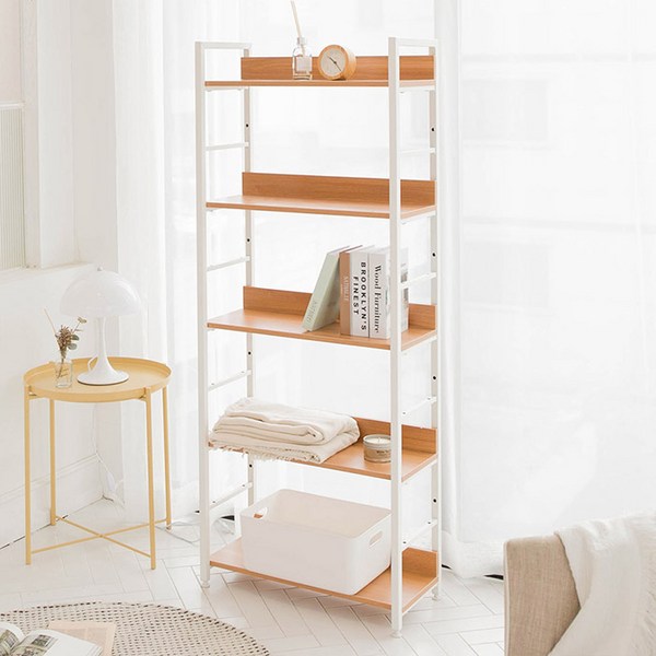 샤바스 스칸디나 파티션 책장, 화이트, 5단