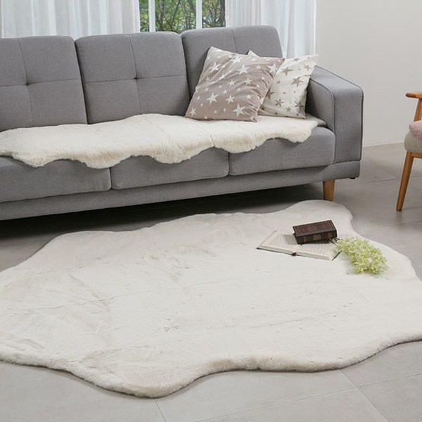  리앤데코 부드럽고 푹신한 퍼 양털 러그 