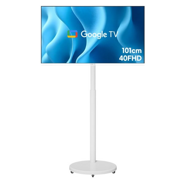 와이드뷰 FHD 화이트에디션 스마트 유압식 높이조절 삼탠바이미 V3 이동식 TV 세트