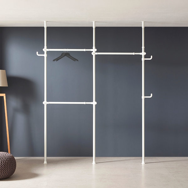  행거전문가 스미스 3단 행거 38mm, 화이트 