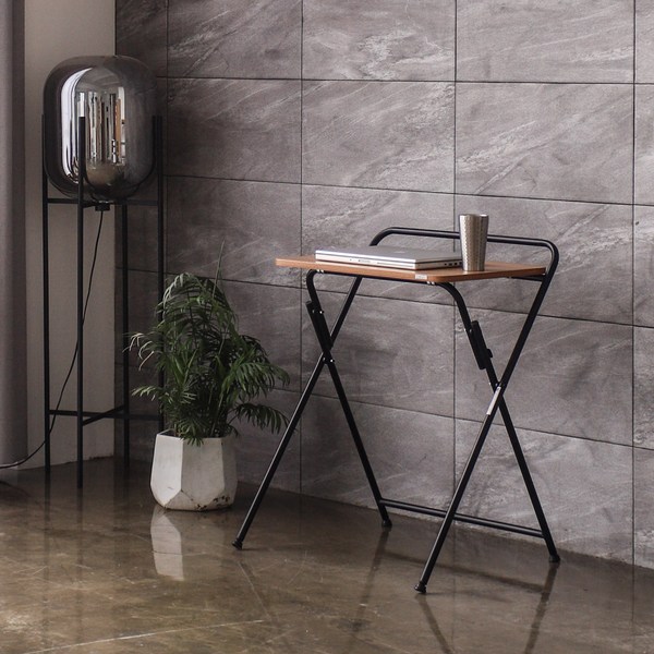 소프시스 튜브 접이식 책상 647, 티크 + 블랙