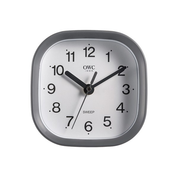  OWC 저소음 라운드 스퀘어 벽탁상겸용 벽시계 OT835G, 그레이 
