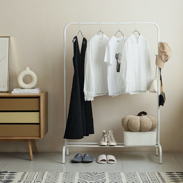  코멧 홈 심플 스탠드 행거, 화이트 