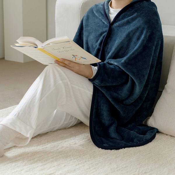  더자리 포시즌 웨어러블 오버랩 똑딱 담요 