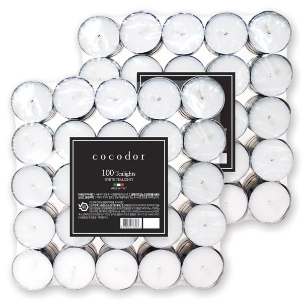 코코도르 고급 화이트 티라이트, 무향, 200개