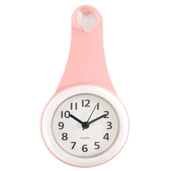 잇츠온 물방울 방수 욕실 시계+건전지포함, 핑크