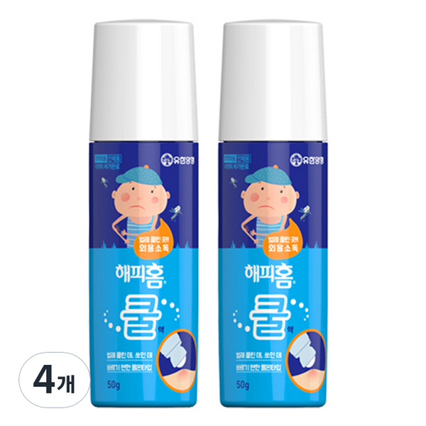 해피홈 외용소독 쿨액 50g, 4개
