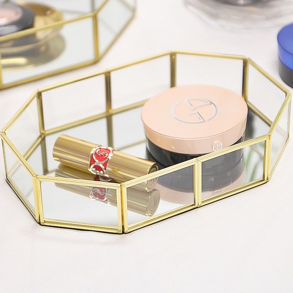 주앤지 골드 프레임 팔각 미러트레이 S