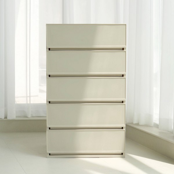  샤바스 컬러스토리 서랍장 600 5단, 풀컬러 샌드베이지, 1개 