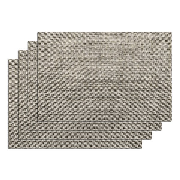호텔 방수 다이닝 식탁 매트 4p 세트, 오트밀, 45 x 30cm