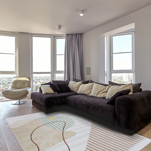 데이드리머 빈 스트라이프 단모 거실 러그