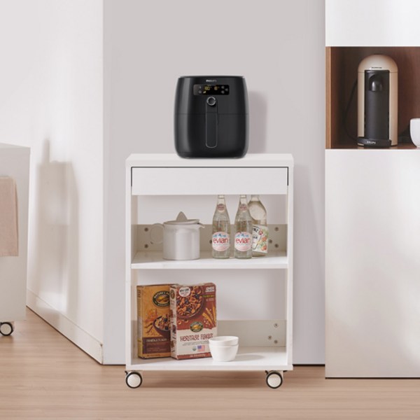 윌로우 올리 주방 서랍형 이동 조리대 565, 화이트