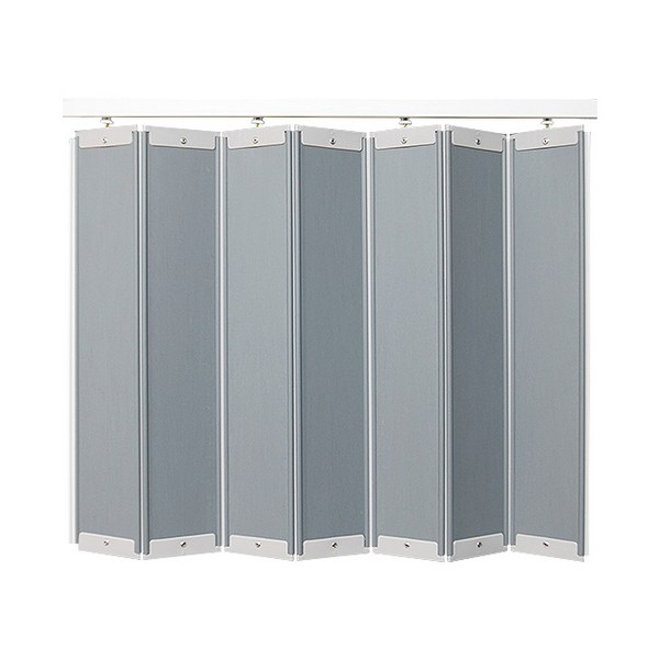  홀딩도어 자바라 편개 100 x 180 cm + 레일 + 손잡이 + 목재피스, 그레이 