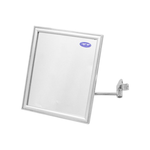  슬라이드 샤워바용 직사각 면도경, 크롬 