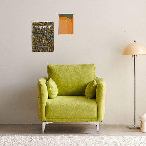 마리베 타이니 생활발수 패브릭 1인용 소파 방문설치, 올리브그린