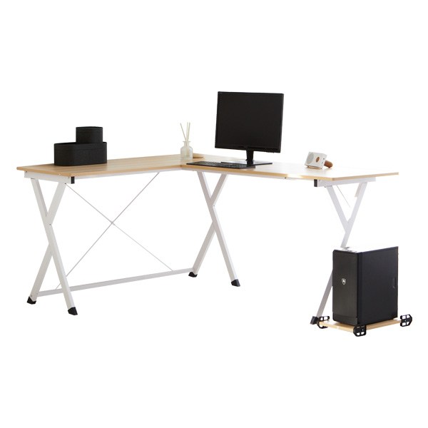  베스트리빙 베이직 코너형 책상 테이블 1200 x 1580 x 720 mm, 화이트 