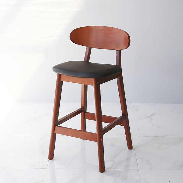  영가구 듀로 원목 홈바의자, 블랙 