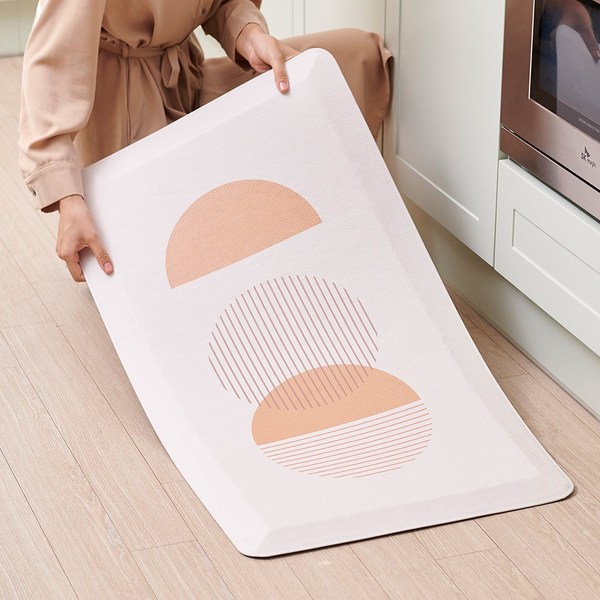 르메이드 체중 분산 에어쿠션 와이드 주방매트, 머스타드 베이지