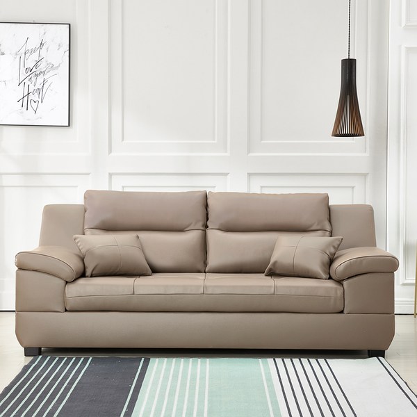 상일리베가구 단테 면피가죽 소파 3인용 방문설치, 카푸치노