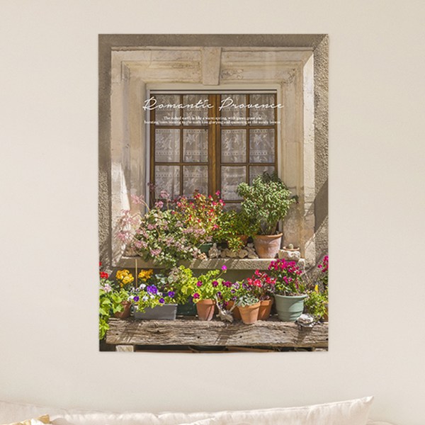 상상후 인테리어 바란스 패브릭 포스터, 로맨틱 프로방스