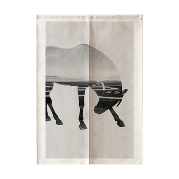 빈테리어 블랙 양문형 파티션 커튼