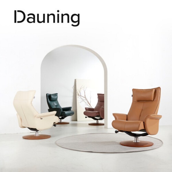 다우닝가구 알파211내추럴가죽1인리클라이너, 라일락로즈