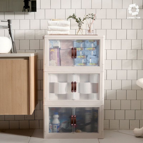 리빙톤 (3단)리빙톤 360 이동식 폴딩 수납장, 단일옵션, 1개