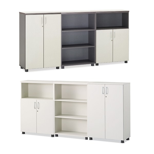 [무료배송]가구컴퍼스 TR 멜론 3단 책장 SF 높은수납장 캐비닛, 샌드그레이, 3단오픈장