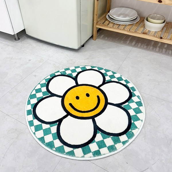 후암마켓 스마일데이지 미니러그 인테리어 카펫