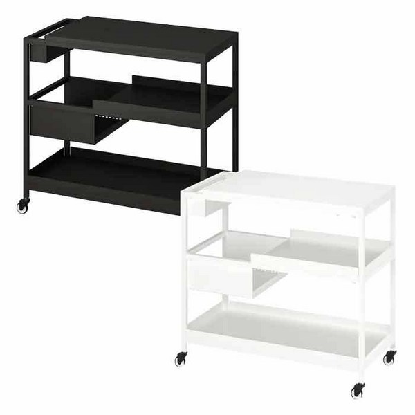  이케아 TROTTEN 트로텐 카트 80x40트롤리책상책상서랍장이동식수납장, 화이트_904.747.87 