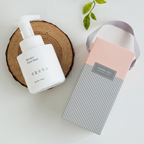 생활공작소 핸드워시 손세정제 용기 250ml (개당 3990원) - 핑크 끈박스 완포장 (돌잔치 결혼식 칠순 조문 개업 퇴사 유치원 돌답례품), 4) 피치만 (10개), 1개