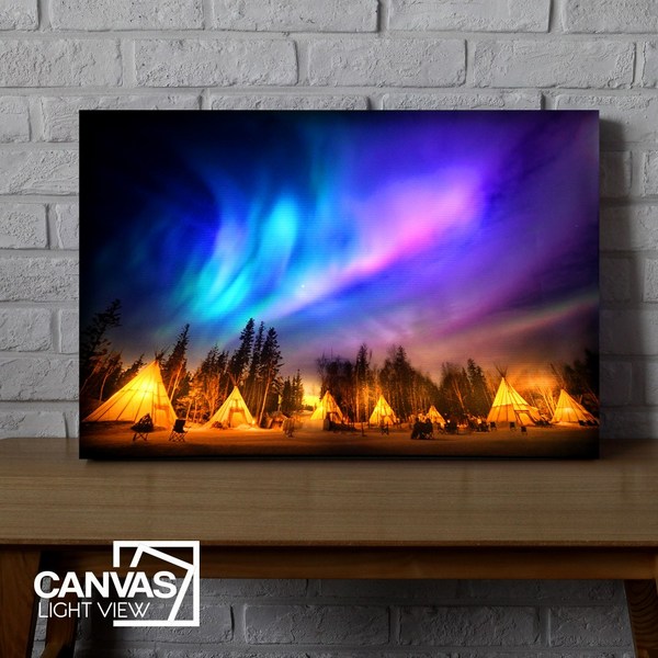 캔버스라이트뷰 LED 캔버스 인테리어 조명 액자, 오로라빌리지, 1개