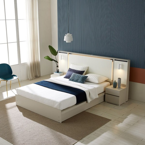 호텔식 샤이닝 템바보드 킹침대 + 협탁패널2, 단품