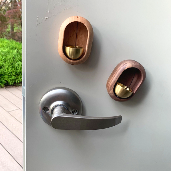 마이또바기 자석 도어벨 현관문 원목 풍경, 베이지