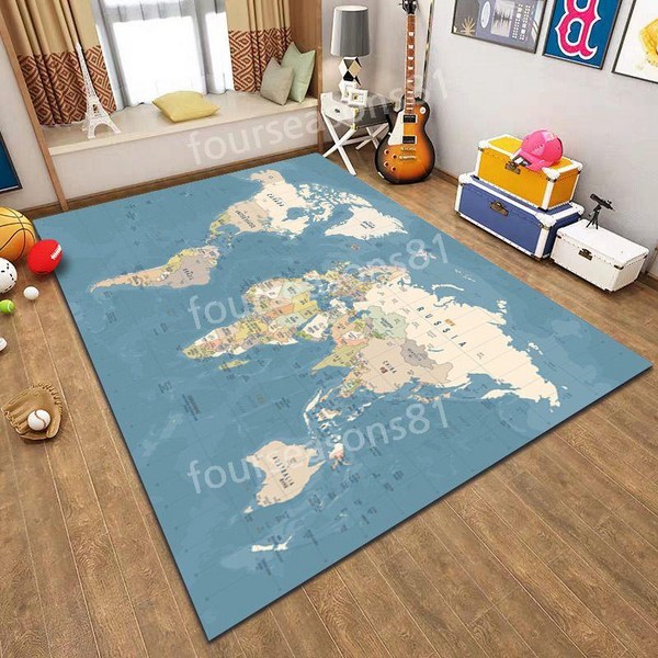 세계지도러그 거실카페트 침대 바닥 매트 교육 학습용