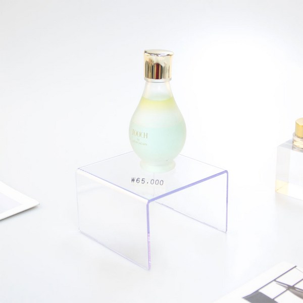  아크릴 투명 ㄷ자 받침 진열대 향수 화장품 상품 진열선반, 4459, 1개 