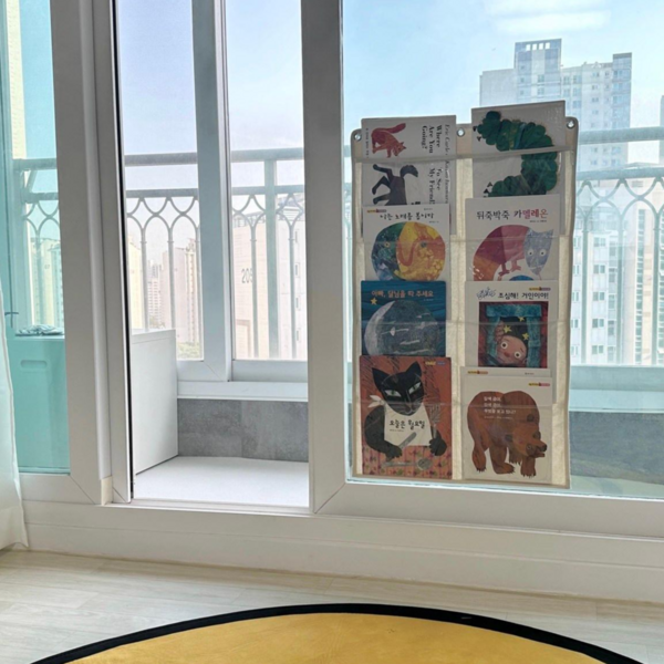 Amoo 전면책장 책꽂이 정리대 아기 유아 어린이 아이 키즈 책장 책차트L, 추가3개