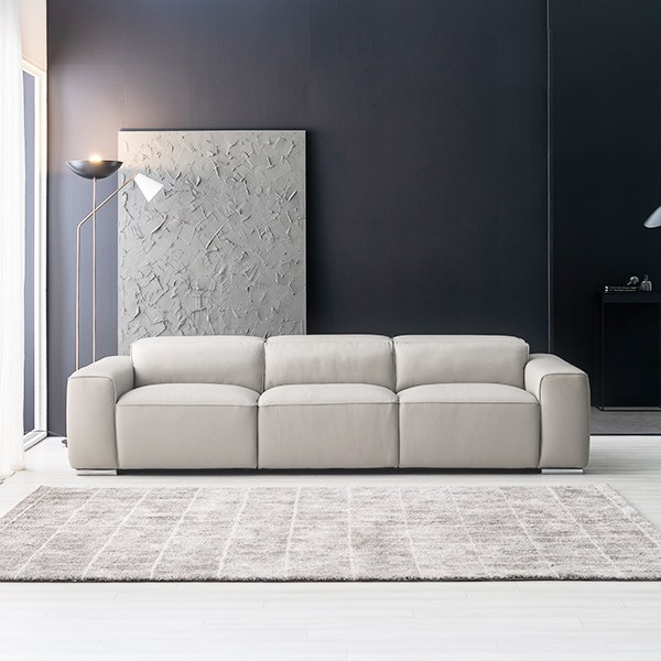 [그레이 파격할인] 쿠션증정 레이디가구 데스트라 프리미엄 천연소가죽 모듈형 면피 쇼파 3인용 4인용, [04] 데스트라 4인+스툴, 셰도우화이트