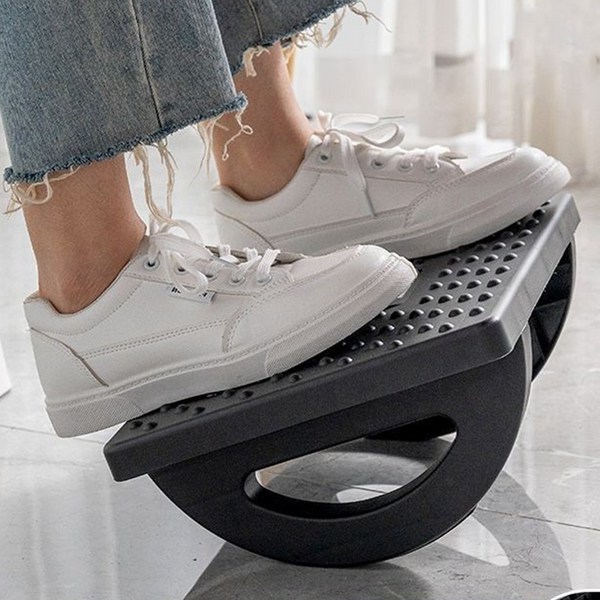 타원형 사무실 책상 발 받침대, 블랙