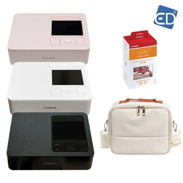 캐논 포토프린터 셀피 CP1500+RP-108 전용인화지(108매)+가방/ED, 핑크