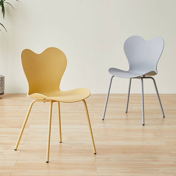  폴린 식탁의자 편한 예쁜 플라스틱 인테리어 디자인 카페 의자, 폴린-아이보리, 1개 