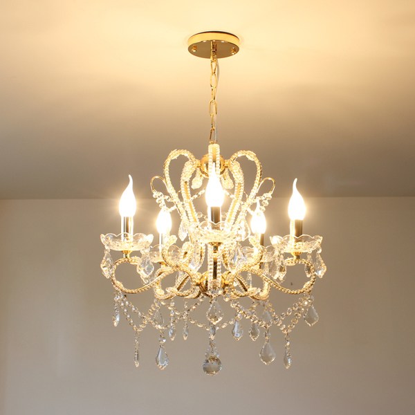 데코하우스 골드에술리5등_프리미엄골드샹들리에_완조립상품(당일발송)주방식탁안방거실조명등, 01_에슐리골드5등