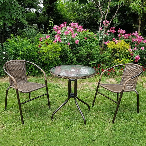 유로강화유리테이블 원형(1개)+유로39번의자(2개), 610원형+의자2개, 1