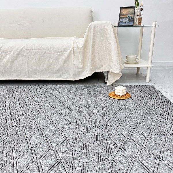 관리쉬운 물세탁 먼지없는 밀림방지 카페트 거실 러그