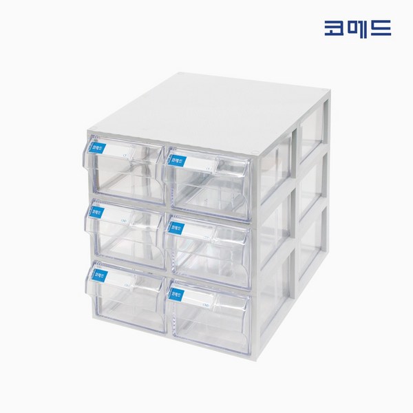 코메드 CMD-602멀티박스 6칸 투명서랍장